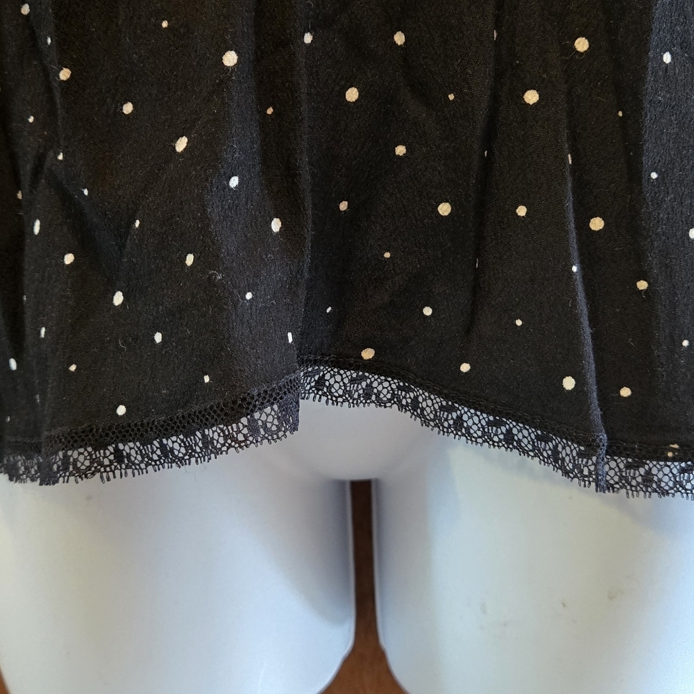 Stradavarius Black Polka Dot lace camisole szL - Picture 4 of 6